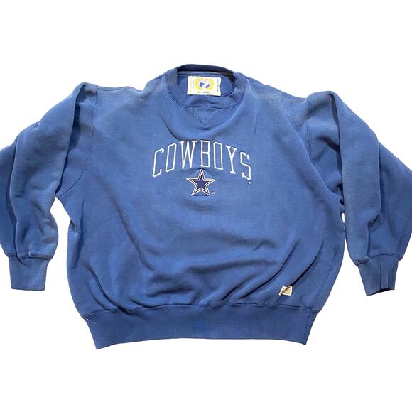 LOGO 7 Sweaters - Vintage Dallas Cowboys Sweater Logo 7 Men XL Sweatshirt Pullover Crewneck Knit